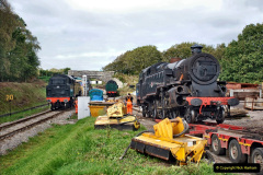 104.2021-10-22-One-loco-in-80078-and-one-loco-out-80104.-104-Corfe-Castle.-