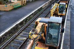 2022 January 10 Corfe Castle station track renewal. Day 1