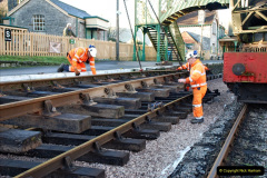 221.2022-01-14-Corfe-Castle-station-track-renewal-DAY-5.-221-Track-gang-of-years-past.-