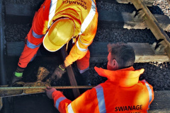 066.2022-01-17-Corfe-Castle-station-track-renewal-DAY-6.-66-On-the-way-to-Corfe-Castle.-