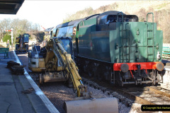 096.2022-01-17-Corfe-Castle-station-track-renewal-DAY-6.-96-On-the-way-to-Corfe-Castle.-