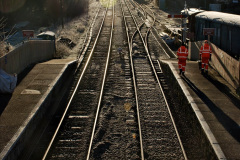 2022 January 21 Corfe Castle station track renewal. DAY 10  