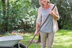 Woman gardening.
