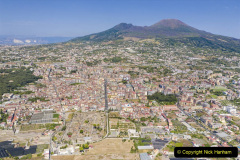 The ancient Roman town of Herculaneum below Mount Vesuvius, Italy