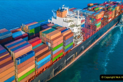 Cargo ship in import export and business logistic, Logistic and transportation of International Container Cargo ship in the open sea.