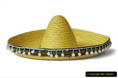 Yellow Sombrero hat on a white background