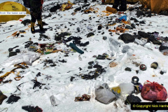 This handout picture taken on May 20, 2018 and released on June 12 by Damian Benegas shows discarded climbing equipment and rubbish scattered around Camp 4 of Mount Everest.
Decades of commercial mountaineering have turned Mount Everest into the world's highest rubbish dump as an increasing number of big-spending climbers pay little attention to the ugly footprint they leave behind. / AFP PHOTO / Damian Benegas / Damian Benegas / TO GO WITH Nepal-Everest-mountaineering-environment-pollution,FEATURE by Paavan Mathema and Annabel Symington
RESTRICTED TO EDITORIAL USE - MANDATORY CREDIT "AFP PHOTO / Damian Benegas" - NO MARKETING NO ADVERTISING CAMPAIGNS - DISTRIBUTED AS A SERVICE TO CLIENTS --- NO ARCHIVES /