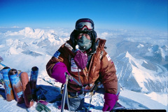 -----EDITORS NOTE---- RESTRICTED TO EDITORIAL USE - MANDATORY CREDIT "AFP PHOTO / MIURA DOLPHINS/FILES" - NO MARKETING NO ADVERTISING CAMPAIGNS - DISTRIBUTED AS A SERVICE TO CLIENTS (FILES) This handout photograph taken on May 25, 2008, shows 75-year-old Japanese adventurer Yuichiro Miura as he conquers the summit of Mount Everest.  An 80-year-old Japanese mountaineer has begun his ascent of Mount Everest on May 16, 2013,  his website said, in a bid to become the oldest man to reach the roof of the world. In a voice message recorded on his website, Yuichiro Miura said the expedition was setting off for a climb that was expected to take a little over a week.  Miura is trying to get back a Guinness World Record that he first held in 2003 when he became the oldest man to climb Everest. That record was beaten in 2007 by a Japanese man who reached the summit at 71 years old.__The title is currently held by Nepal's Min Bahadur Sherchan, who set foot on the 8,848-metre (29,028-foot) summit in May 2008 when he was 76.  AFP PHOTO/MIURA DOLPHINS/FILES  -----EDITORS NOTE---- RESTRICTED TO EDITORIAL USE - MANDATORY CREDIT "AFP PHOTO / MIURA DOLPHINS/FILES" - NO MARKETING NO ADVERTISING CAMPAIGNS - DISTRIBUTED AS A SERVICE TO CLIENTSMIURA DOLPHINS/AFP/Getty Images