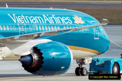 Ho Chi Minh city, February 15th 2020: A Boeing B787-10 of Vietnam Airlines was spotted at the ramp of Tan Son Nhat international airport.