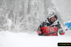 HAMBURG, NY - November 18, 2022: Tom Dee digs out  after intense lake effect snow storm dumped up to four feet of snow around Buffalo and surrounding suburbs with more expected through out the weekend on November 18, 2022 in Hamburg, New York. (Photo by John Normile/Getty Images)