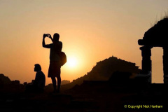 Tourists visit Hemakuta hill at sunrise, Hampi, India. (Photo by: Petr Svarc/Education Images/Universal Images Group via Getty Images)